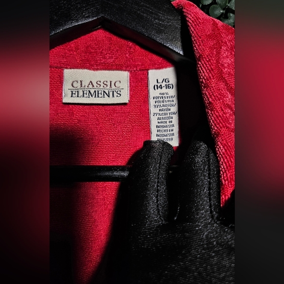 Classic Elements Vibrant Red Blazer - Picture 4 of 4